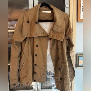 Anthropologie Butterfly Back Double-Breasted Tan lightweight Trench style jacket